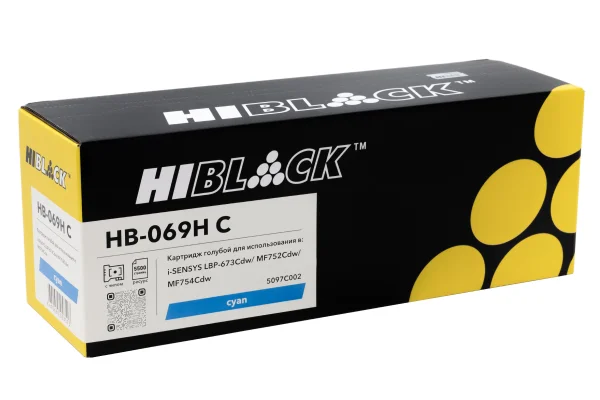 Упаковка картриджа Hi-Black HB-CRG-069H C
