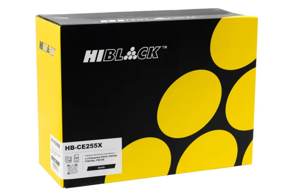 Упаковка картриджа Hi-Black HB-CE255X