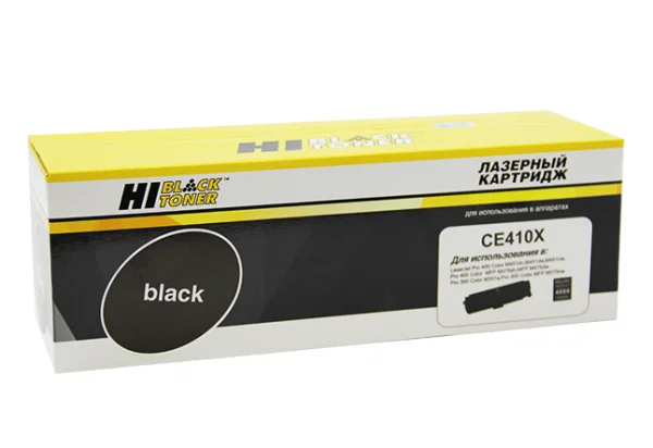 Упаковка картриджа Hi-Black HB-CE410X
