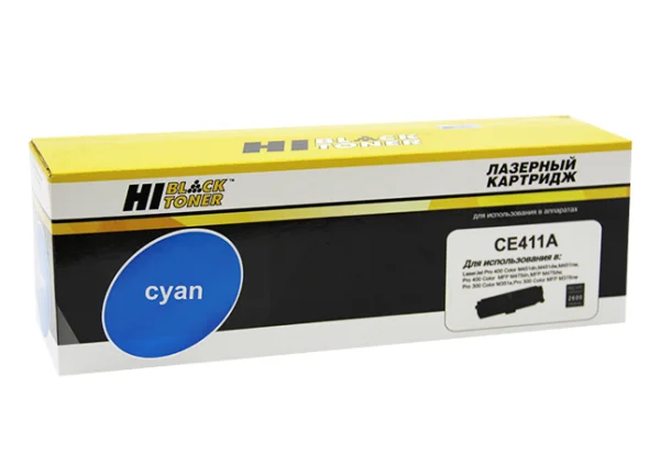 Упаковка картриджа Hi-Black HB-CE411A